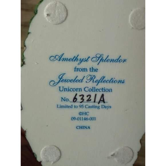 Hamilton Collection Jeweled Reflections Amethyst Splendor Unicorn w/Box & COA - Picture 6 of 16